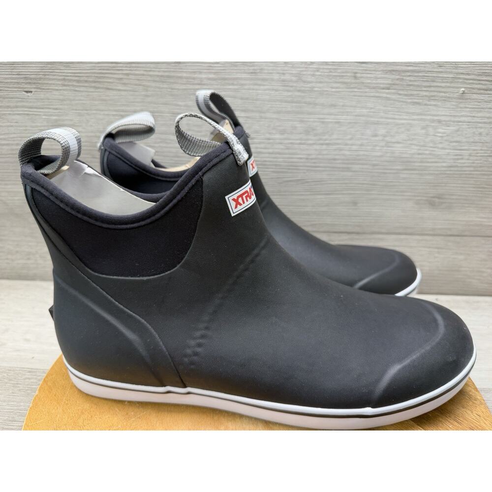 XTRATUF Men's WaterProof Ankle Deck Boots - Size: 13 - 22736 - Black / White NEW